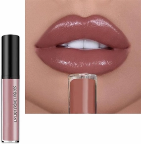 Upgrade 12 Color Cream Lip Gloss, Long-Lasting Moisturizing Velvet Lip Lipstick, Non-Stick to Cup, Non-Fading, Waterproof, Hydrating Lip Tint Natural Jelly Lipstick (07#, 6 ML)
