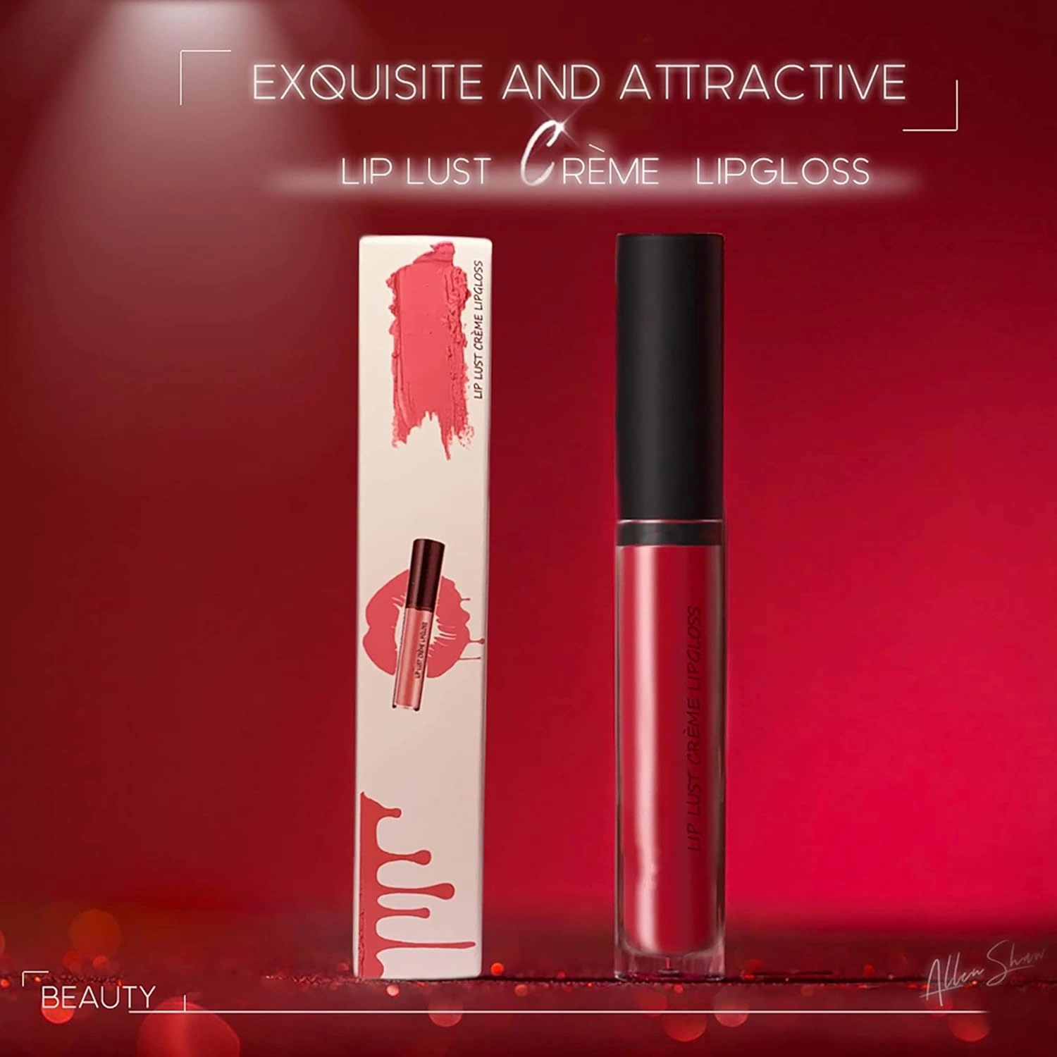 Upgrade 12 Color Cream Lip Gloss, Long-Lasting Moisturizing Velvet Lip Lipstick, Non-Stick to Cup, Non-Fading, Waterproof, Hydrating Lip Tint Natural Jelly Lipstick (08#, 6 ML)