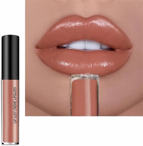 Upgrade 12 Color Cream Lip Gloss, Long-Lasting Moisturizing Velvet Lip Lipstick, Non-Stick to Cup, Non-Fading, Waterproof, Hydrating Lip Tint Natural Jelly Lipstick (08#, 6 ML)