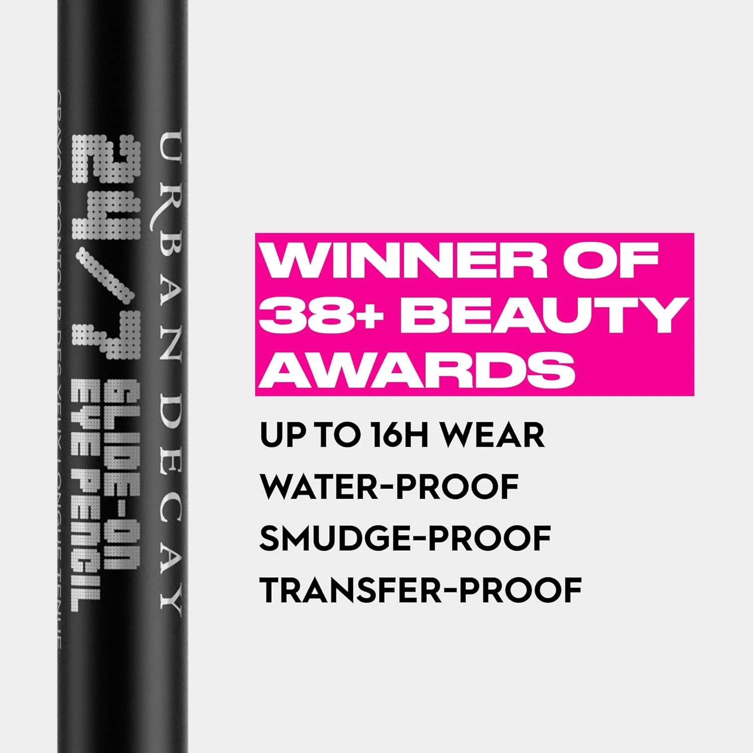 Urban Decay 24/7 Glide-On Waterproof Eyeliner Pencil, Smudge-Proof, Transfer-proof, Long-lasting Color Eye Liners, Hydrating Vitamin E & Jojoba Oil - 0.04 oz