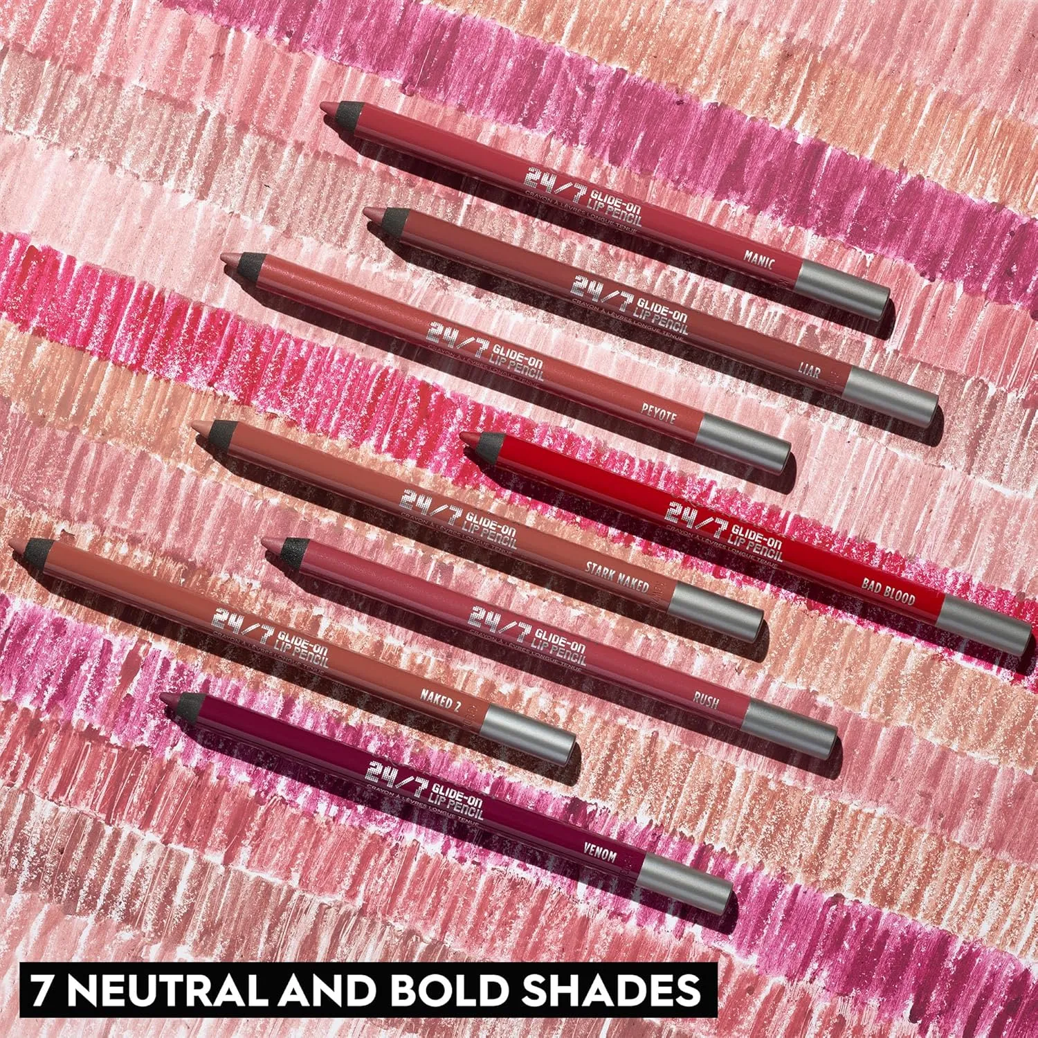 Urban Decay 24/7 Glide-On Waterproof Lip Pencil, Smudge-Proof, Longwearing Lip Liner, Smooth & Creamy Colors, Moisturizing Formula with Vitamin E, Prevents Lip Color from Feathering - 0.04 oz