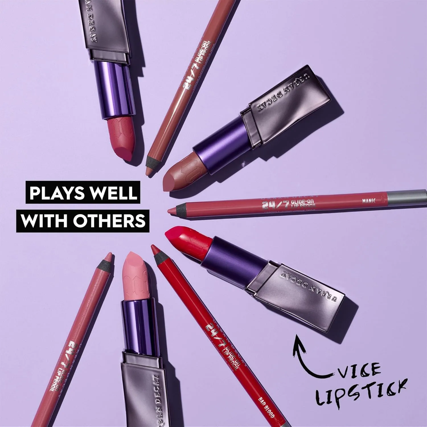 Urban Decay 24/7 Glide-On Waterproof Lip Pencil, Smudge-Proof, Longwearing Lip Liner, Smooth & Creamy Colors, Moisturizing Formula with Vitamin E, Prevents Lip Color from Feathering - 0.04 oz