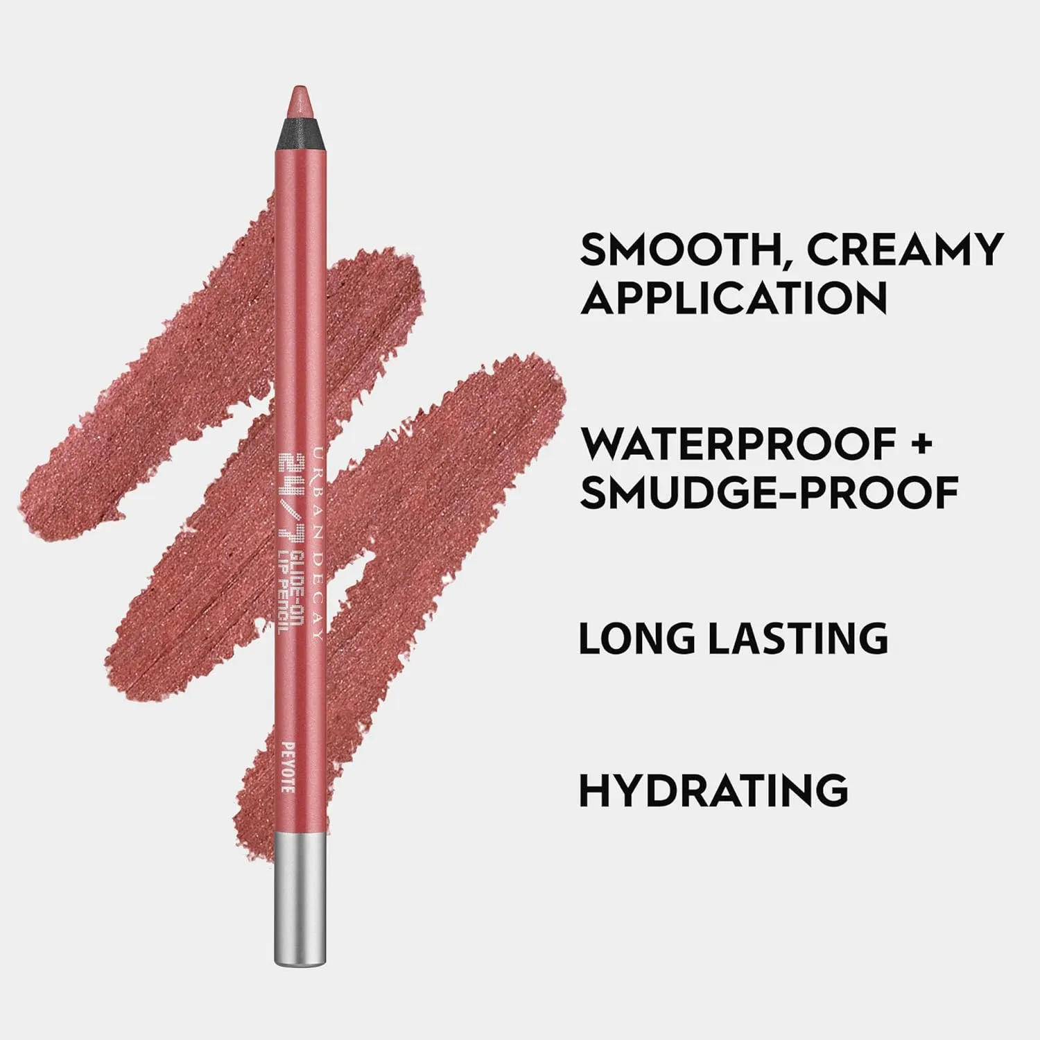 Urban Decay 24/7 Glide-On Waterproof Lip Pencil, Smudge-Proof, Longwearing Lip Liner, Smooth & Creamy Colors, Moisturizing Formula with Vitamin E, Prevents Lip Color from Feathering - 0.04 oz