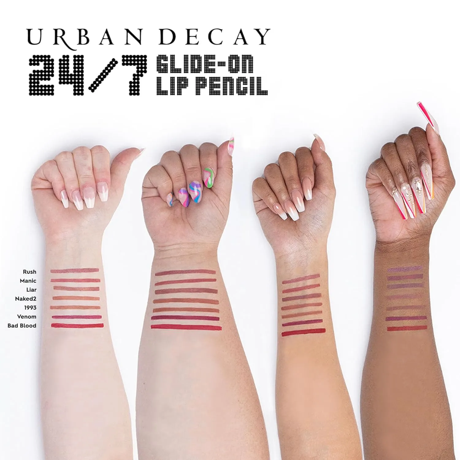 Urban Decay 24/7 Glide-On Waterproof Lip Pencil, Smudge-Proof, Longwearing Lip Liner, Smooth & Creamy Colors, Moisturizing Formula with Vitamin E, Prevents Lip Color from Feathering - 0.04 oz