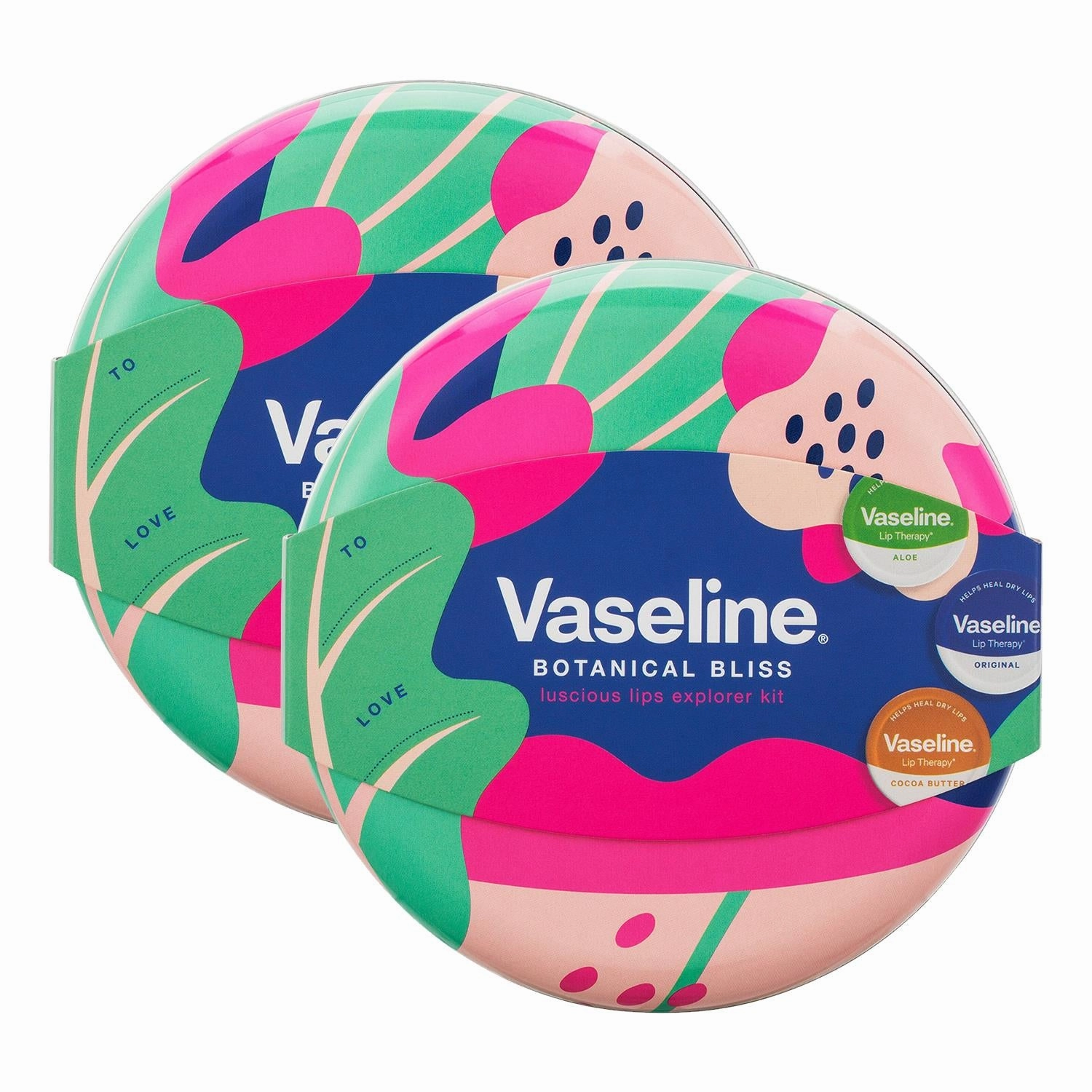 Vaseline Botanical Bliss Luscious Lips Collection Lip Balm 3pcs Gift Set for Her