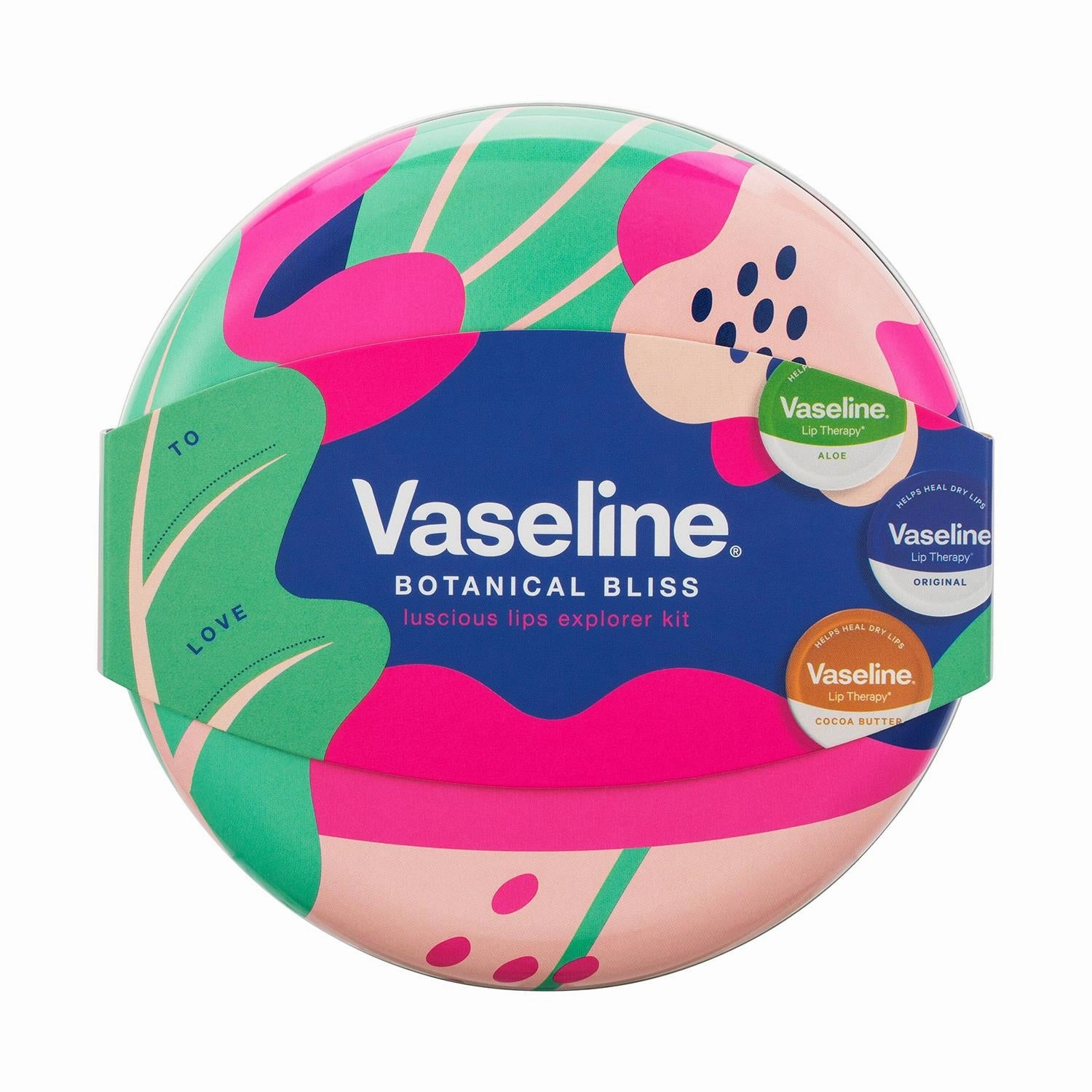 Vaseline Botanical Bliss Luscious Lips Collection Lip Balm 3pcs Gift Set for Her