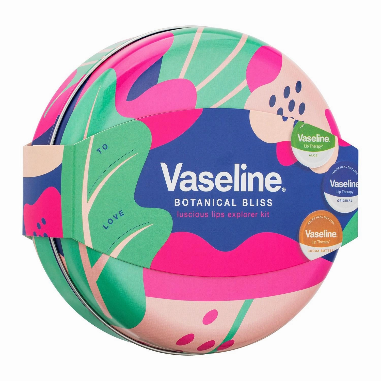 Vaseline Botanical Bliss Luscious Lips Collection Lip Balm 3pcs Gift Set for Her