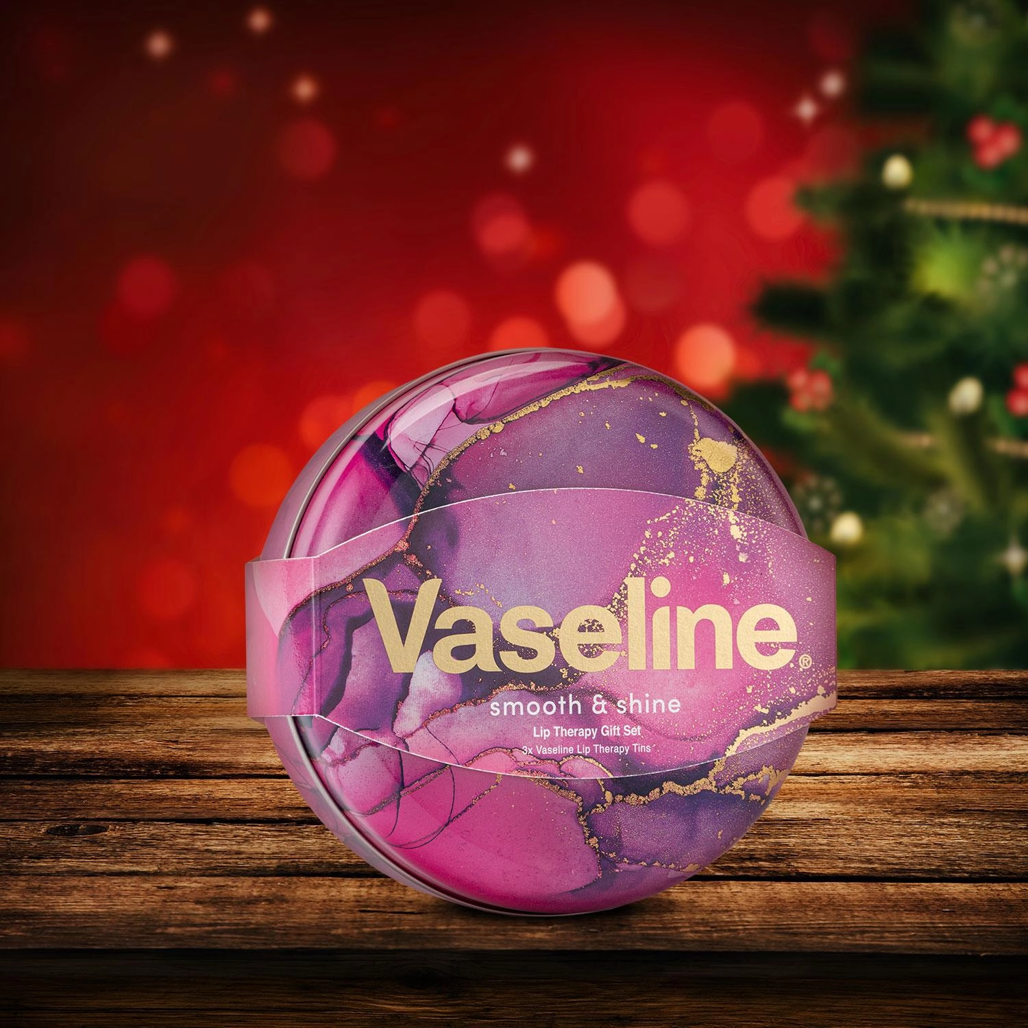 Vaseline Rosy, Coca & Aloe Lip Therapy Selection 3pcs Gift Tin Set For Her