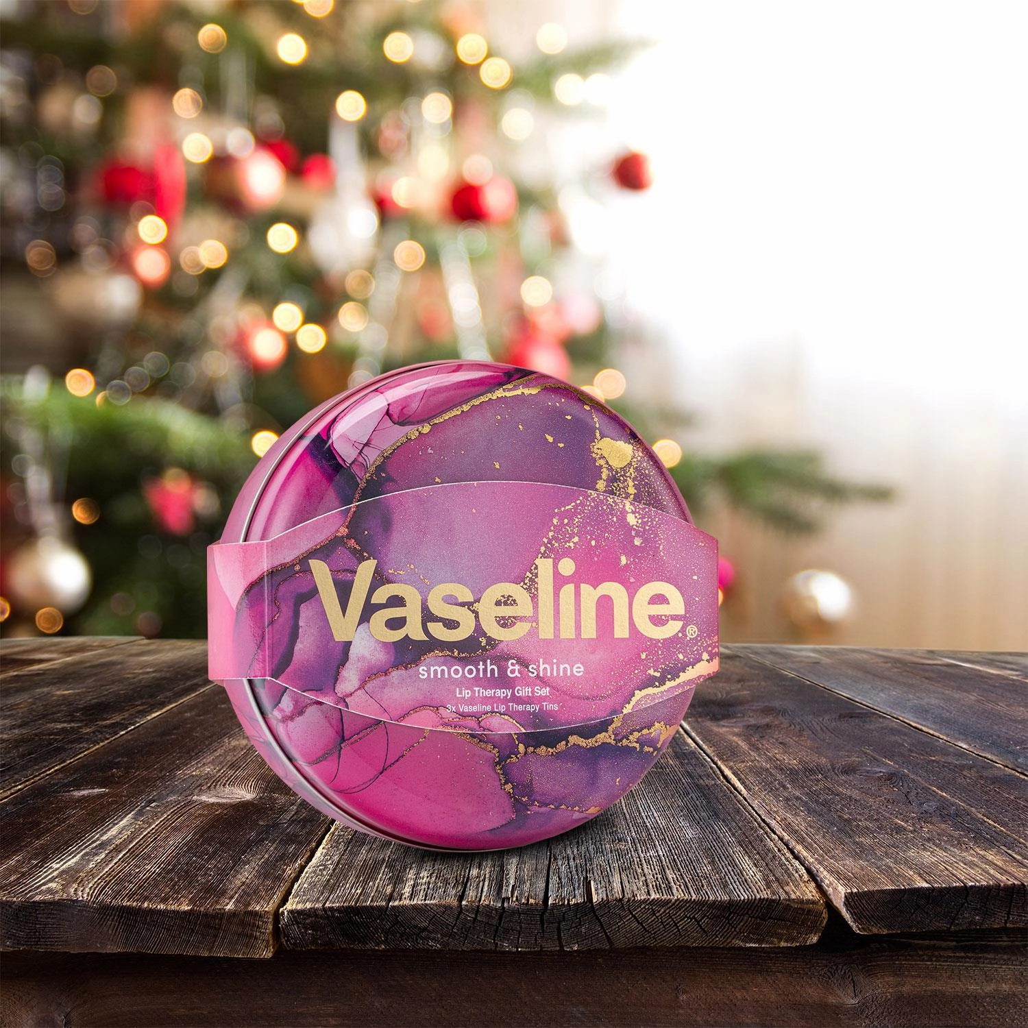 Vaseline Rosy, Coca & Aloe Lip Therapy Selection 3pcs Gift Tin Set For Her