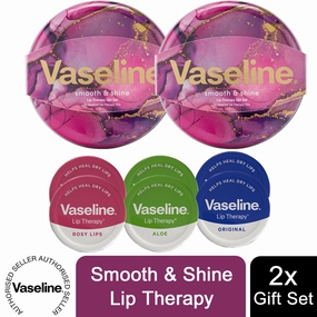 Vaseline Rosy, Coca & Aloe Lip Therapy Selection 3pcs Gift Tin Set For Her