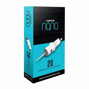 Vertix - Nano Membrane Tattoo Needles Cartridges - 5 Magnum - 0.25mm Curved Taper Cartridge Needles for Tattoo Gun - For Tattoo Makeup Application & Microblading (20 Count)