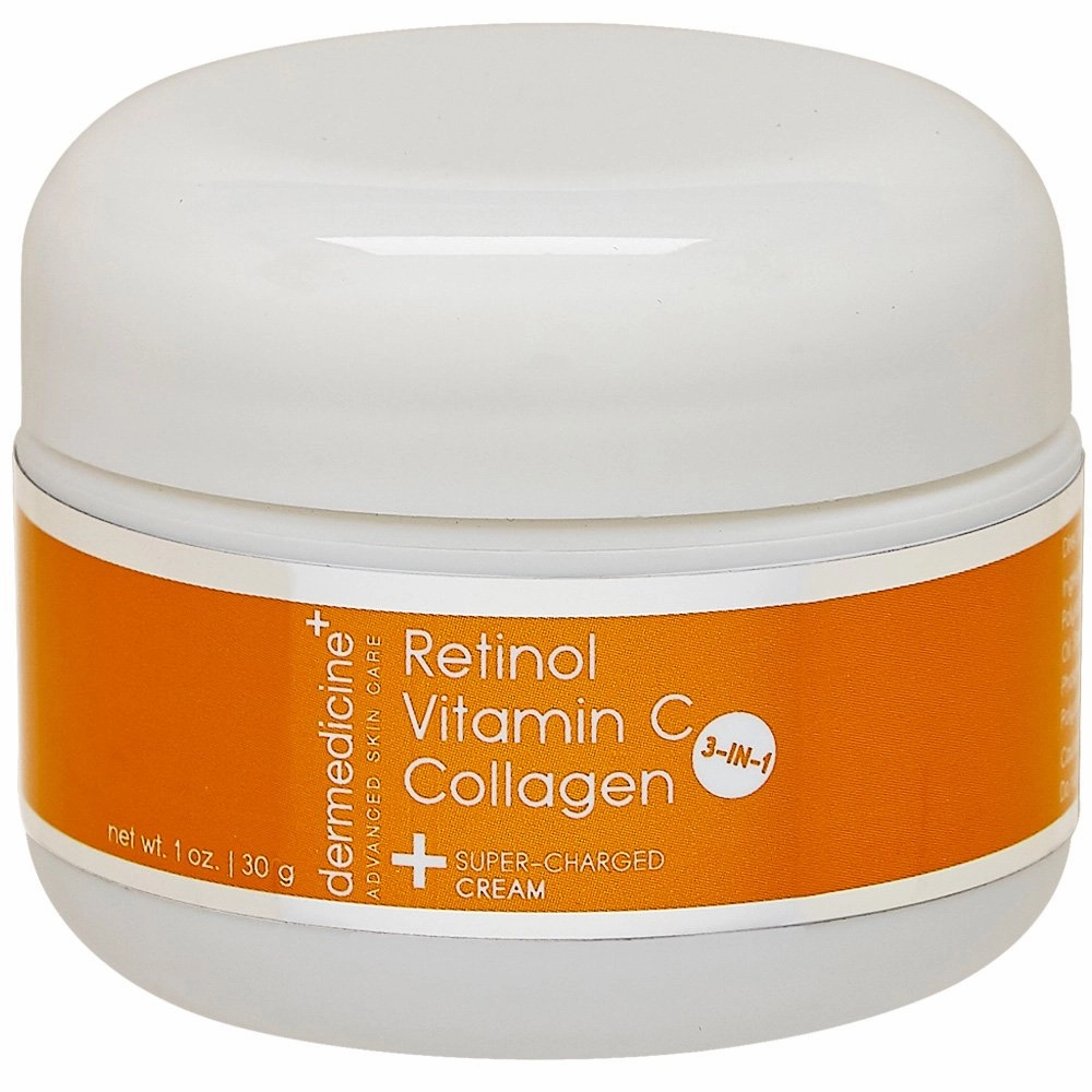 Vitamin C   Retinol   Collagen | Super Charged Anti-Aging Cream for Face | Pharmaceutical Grade Quality | Helps Smooth & Plump Fine Lines & Wrinkles & Brightens for Younger Skin (1 oz)