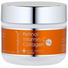 Vitamin C   Retinol   Collagen | Super Charged Anti-Aging Cream for Face | Pharmaceutical Grade Quality | Helps Smooth & Plump Fine Lines & Wrinkles & Brightens for Younger Skin (2 oz)
