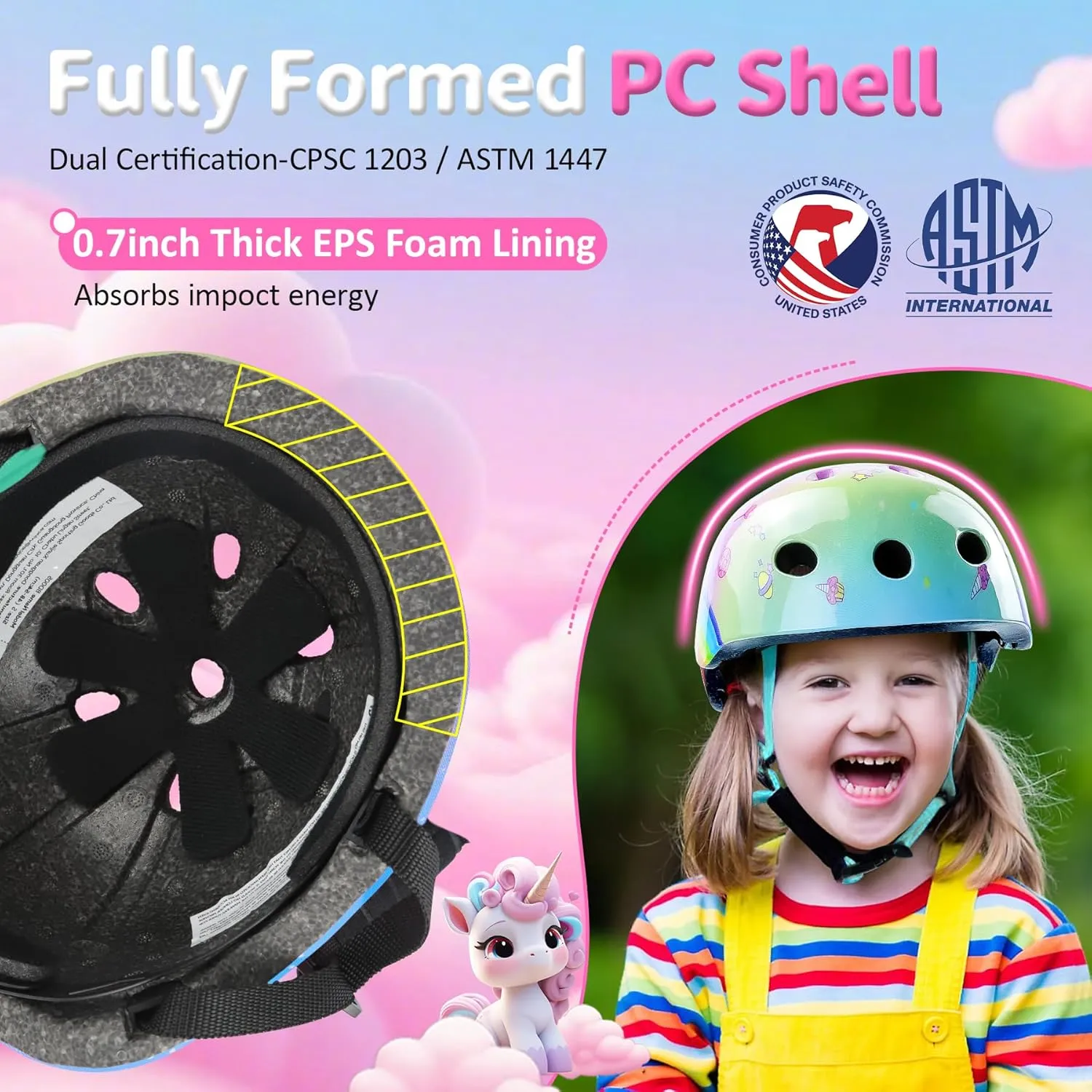 Vvinca Toddler Bike Helmet to Children 1/2/3/4/5/6/7/8 Years Old, Kids Helmets Ages 3-5/5-8, Helmets for Youth Boys and Girls