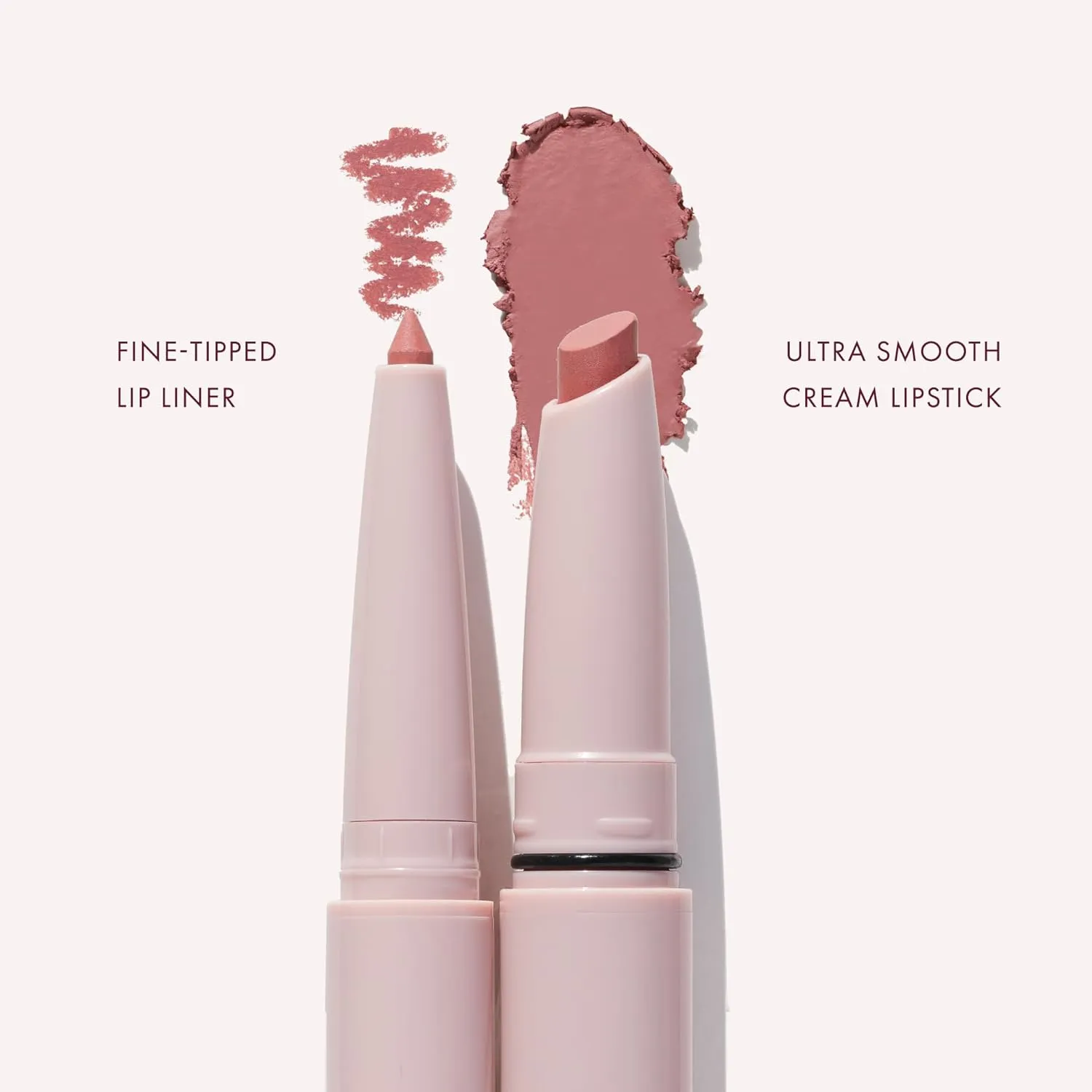 Wander Beauty Lipsetter Dual Cream Lipstick   Lip Liner - Bohemian Blush - Ultra-Smooth, Hydrating Lipstick and Nude Pink Lip Liner with a Soft Matte Finish - Made with Squalane & Peptides (1 Count)