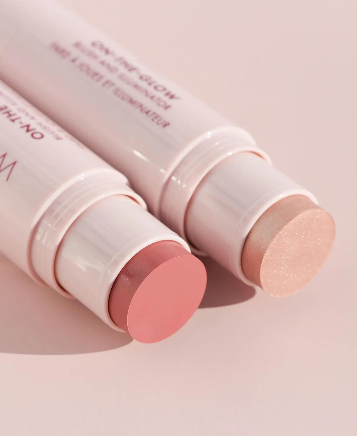 Wander Beauty On-the-Glow Blush and Illuminator - Bare/Nude Glow - 7-in-1 Hydrating Cream Blush & Highlighting Stick - Stick Blush for Cheeks, Lip, Face & Body - Highlighter Makeup & Blush - 0.4 oz