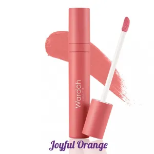 Wardah Colorfit Velvet Matte Lip Mousse (02 Joyful Orange), 4 Gram