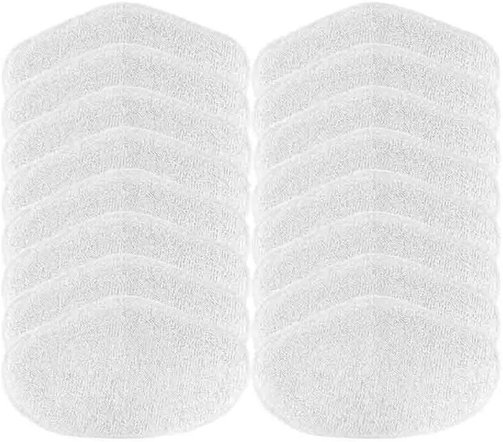 Washable Mop Cloth Microfibre Mop Rags Spare Parts, Compatible for Polti, Compatible for Vaporetto PAEU0332 Steam Vacuum Cleaner Replacement Accessories(16pcs)