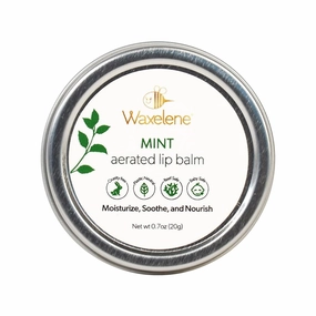 Waxelene Mint Aerated Lip Balm Tin, Best Lip Balm Ever Organic Multipurpose Ointment Baby Eczema Dry Sensitive Skin Chapped Lips Face Moisturizer