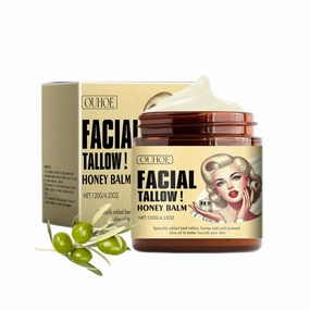 Whipped Beef Tallow and Honey Balm for Skin, Grass Fed Grass Finished Face Cream, Moisturizer, Body lotion and Lip Balm