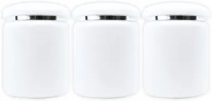 White Plastic Jar with Inner Liners & Dome Lid 500gm (17.6 Oz) Refillable Make-up Cosmetic Jars Empty Face Cream Eye Shadow Lip Balm Lotion Storage Container Pot Case (500 gm (Pack of 3))