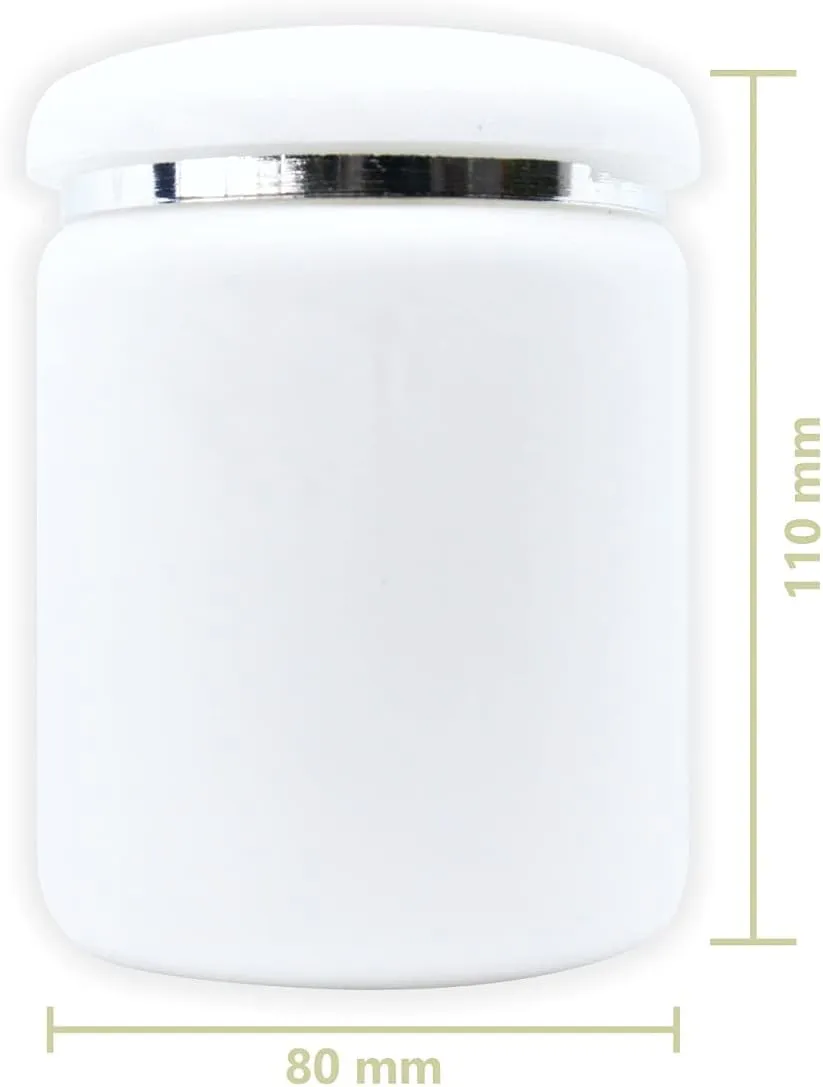 White Plastic Jar with Inner Liners & Dome Lid 500gm (17.6 Oz) Refillable Make-up Cosmetic Jars Empty Face Cream Eye Shadow Lip Balm Lotion Storage Container Pot Case (500 gm (Pack of 3))