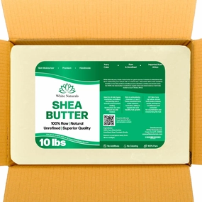 White Naturals Bulk Shea Butter 10 lb Pure, Raw, Unrefined, African, Grade A,Ivory, Perfect Skin Moisturizer, DIY Lip Balms, Stretch Marks, Recover Sun Damage, Kids Cream