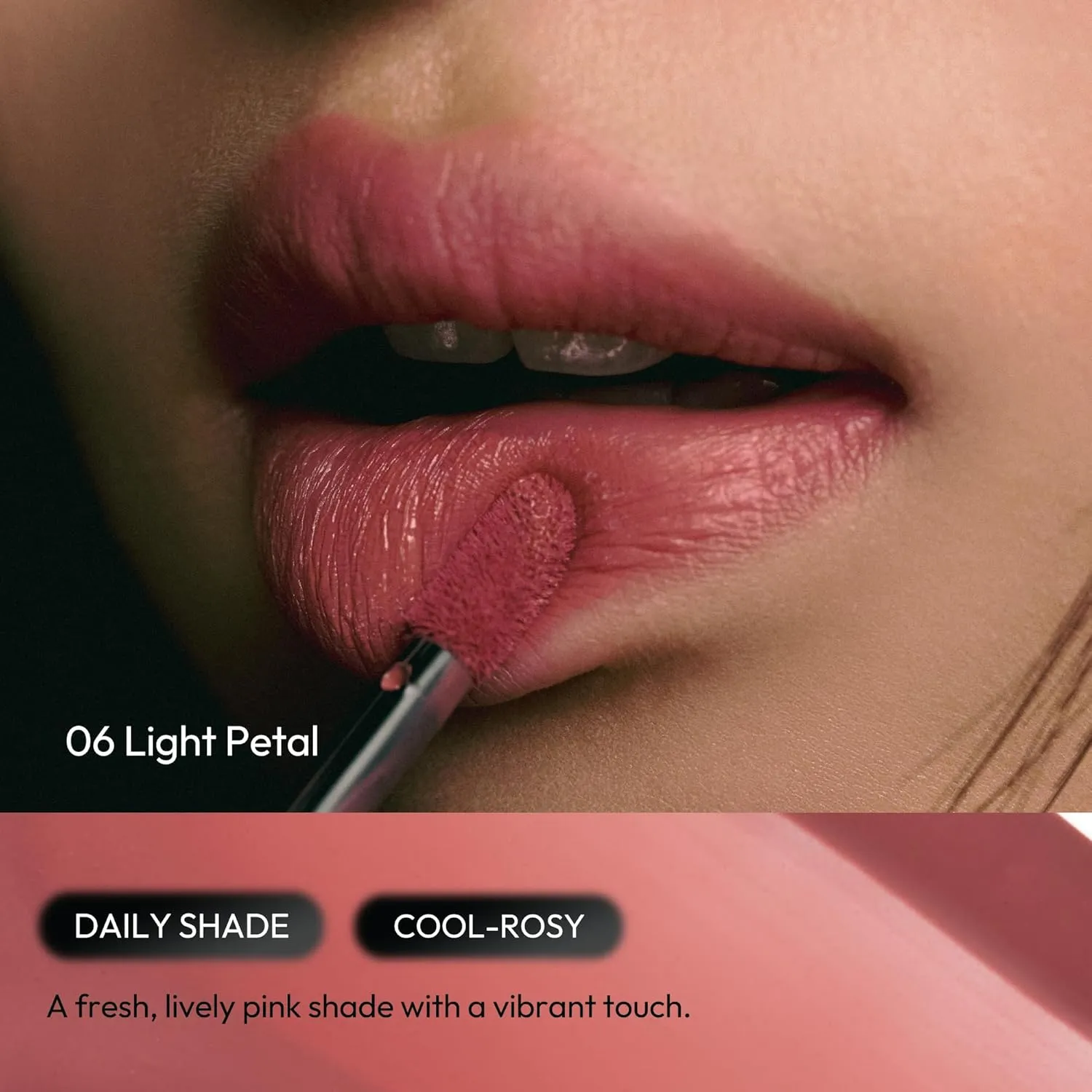 Wink Lip Shade Primer - All Day Top Coat, Smudge-Proof Base, Semi-Matte Long-Lasting Lip Primer (06 Light Petal)