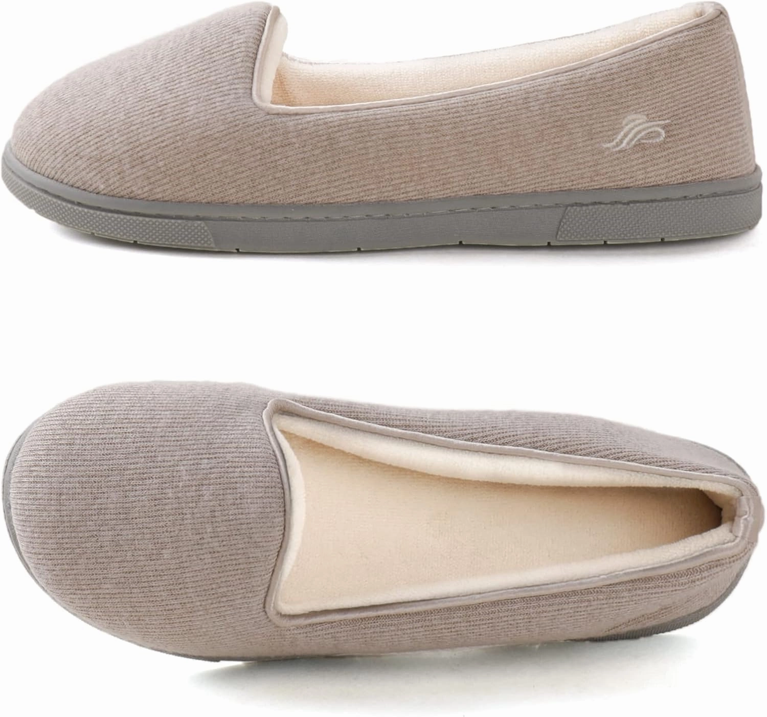 Wishcotton Women's Lightweight Memory Foam Closed - Back Slippers, Comfy Non - Slip House Shoes for Indoor & Outdoor