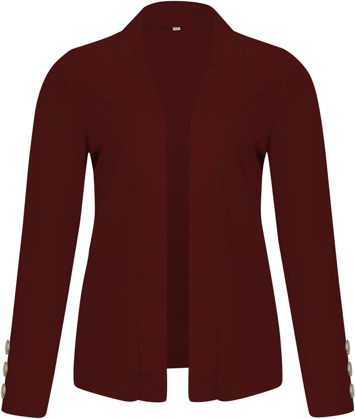 Women's Shawl Blazer Suit Jacket Solid Color Casual Fashion Long Sleeved Open Front Cardigan Jacket Coat Tops
