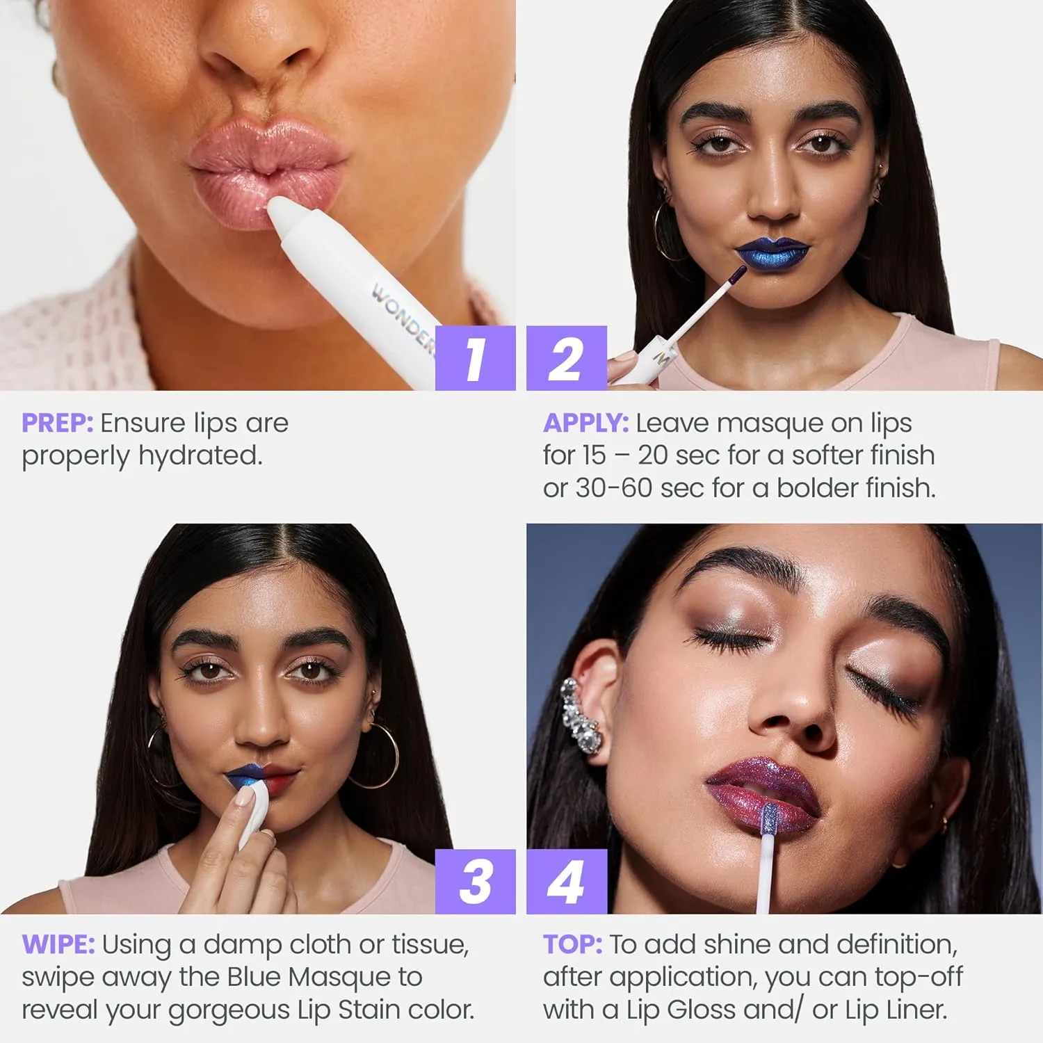 Wonderskin Wonder Blading Lip Stain Peel Off Masque - Long Lasting, Waterproof and Transfer Proof Nude Lip Tint, Matte Finish Peel Off Makeup (Adore Masque)