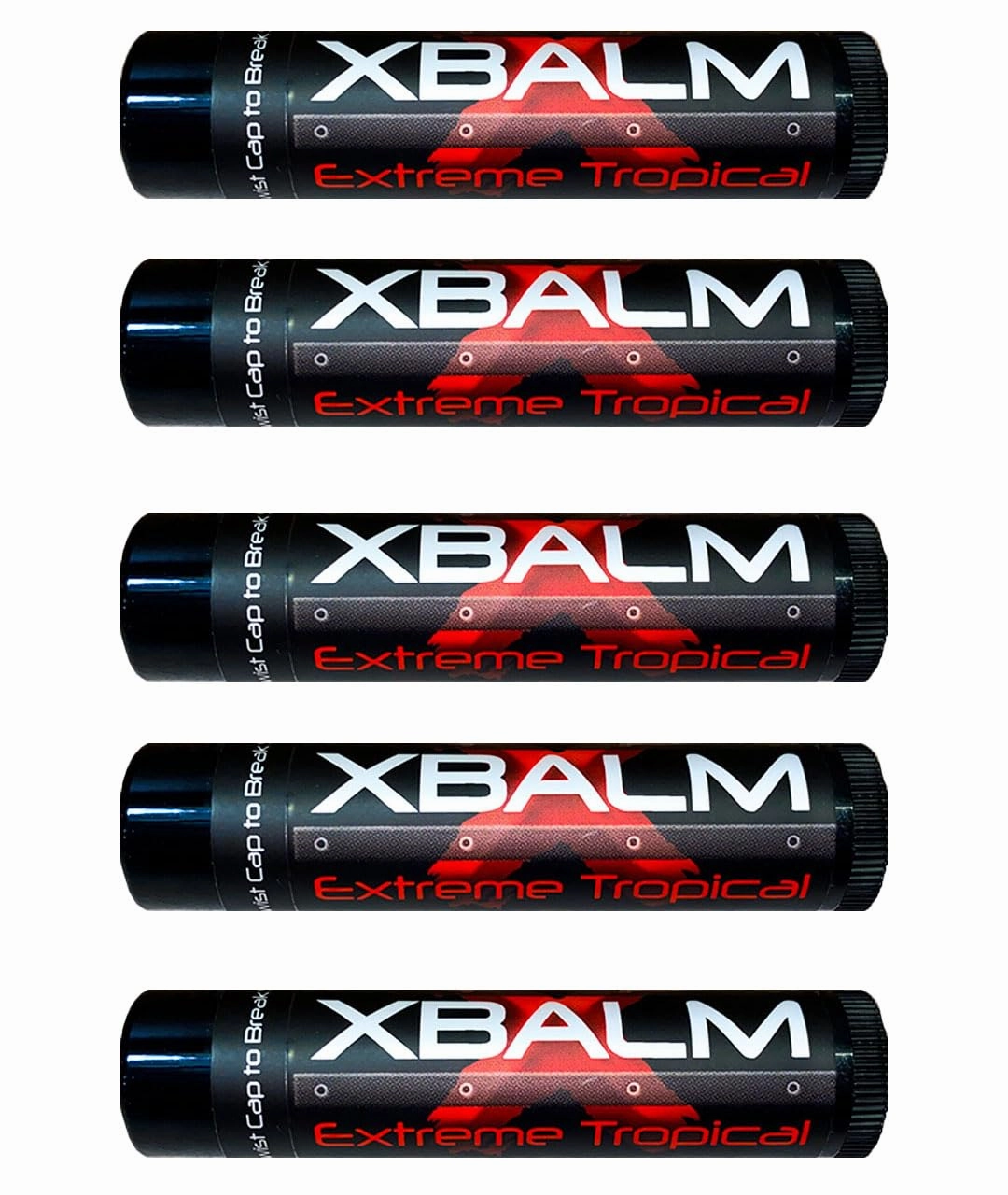 XBalm 5 PACK - Extreme Protection Lip Balm - Lip Balm w/SPF 15 (Extreme Tropical)