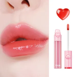 YNM Heart Jelling Tint (03 PAPAYA JELLING, 0.09 oz) Silicone Lip Brush Included, K-Beauty, Non-Sticky, Moisturizing, Smudge-Proof, Korean Lip Tint, Long-Lasting, Vivid Color