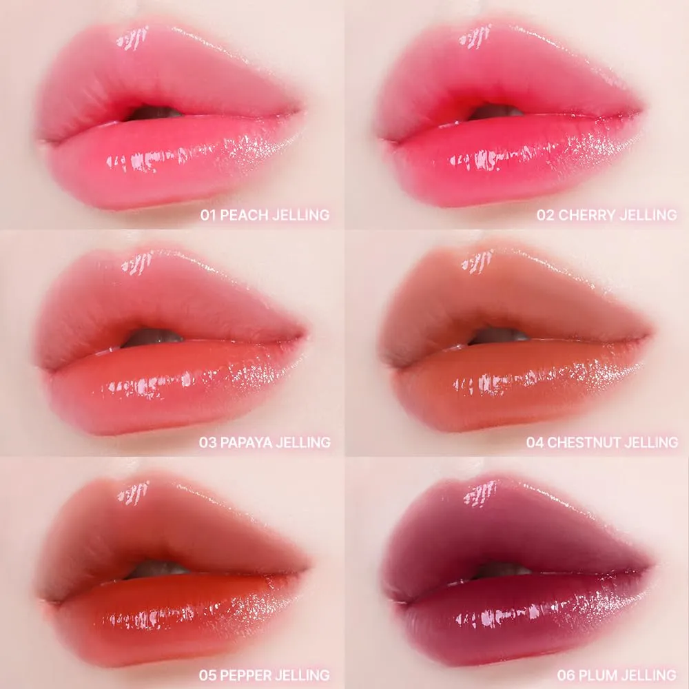 YNM Heart Jelling Tint (04 CHESTNUT JELLING, 0.09 oz) Silicone Lip Brush Included, K-Beauty, Non-Sticky, Moisturizing, Smudge-Proof, Korean Lip Tint, Long-Lasting, Vivid Color