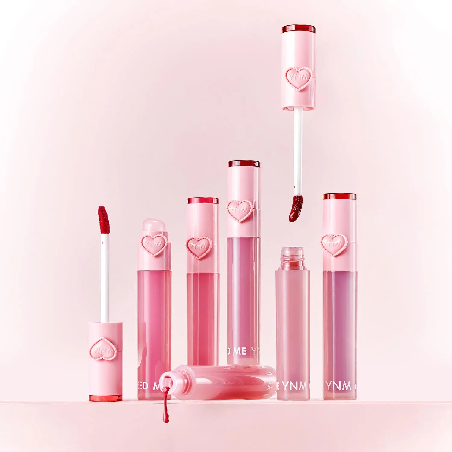 YNM Heart Jelling Tint (04 CHESTNUT JELLING, 0.09 oz) Silicone Lip Brush Included, K-Beauty, Non-Sticky, Moisturizing, Smudge-Proof, Korean Lip Tint, Long-Lasting, Vivid Color