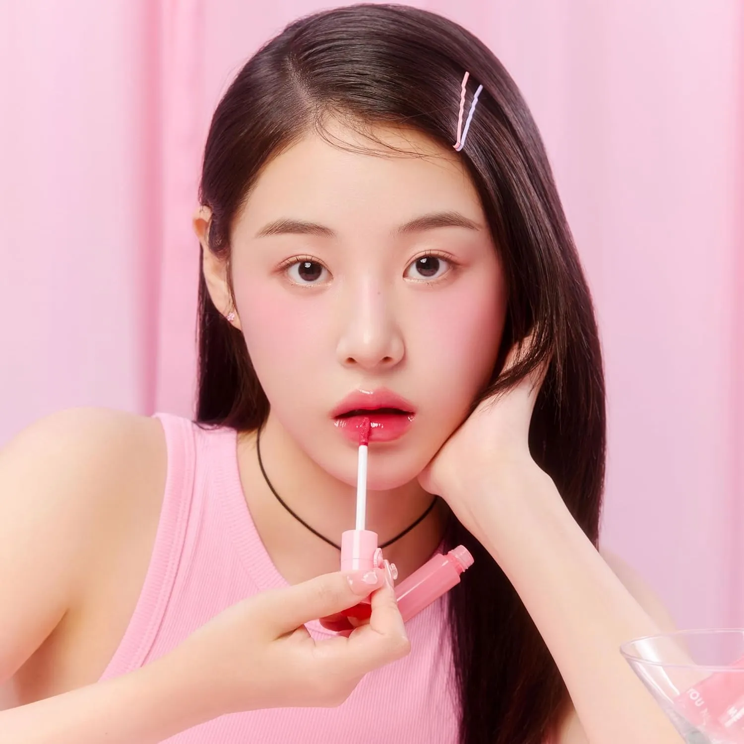 YNM Heart Jelling Tint (04 CHESTNUT JELLING, 0.09 oz) Silicone Lip Brush Included, K-Beauty, Non-Sticky, Moisturizing, Smudge-Proof, Korean Lip Tint, Long-Lasting, Vivid Color