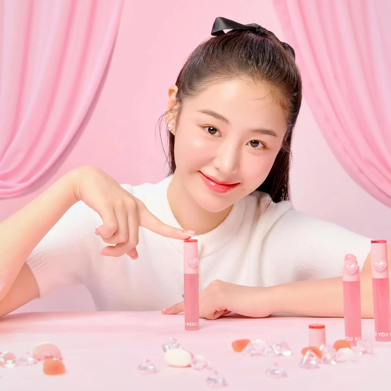 YNM Heart Jelling Tint (04 CHESTNUT JELLING, 0.09 oz) Silicone Lip Brush Included, K-Beauty, Non-Sticky, Moisturizing, Smudge-Proof, Korean Lip Tint, Long-Lasting, Vivid Color