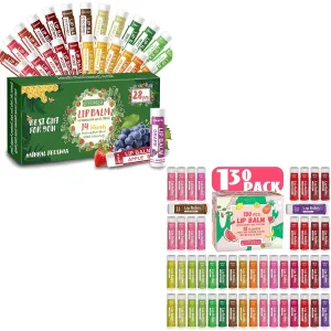 Yopela Lip Balm 130 pack and 28 Pcs Natural chap sticks for Men Women Kids