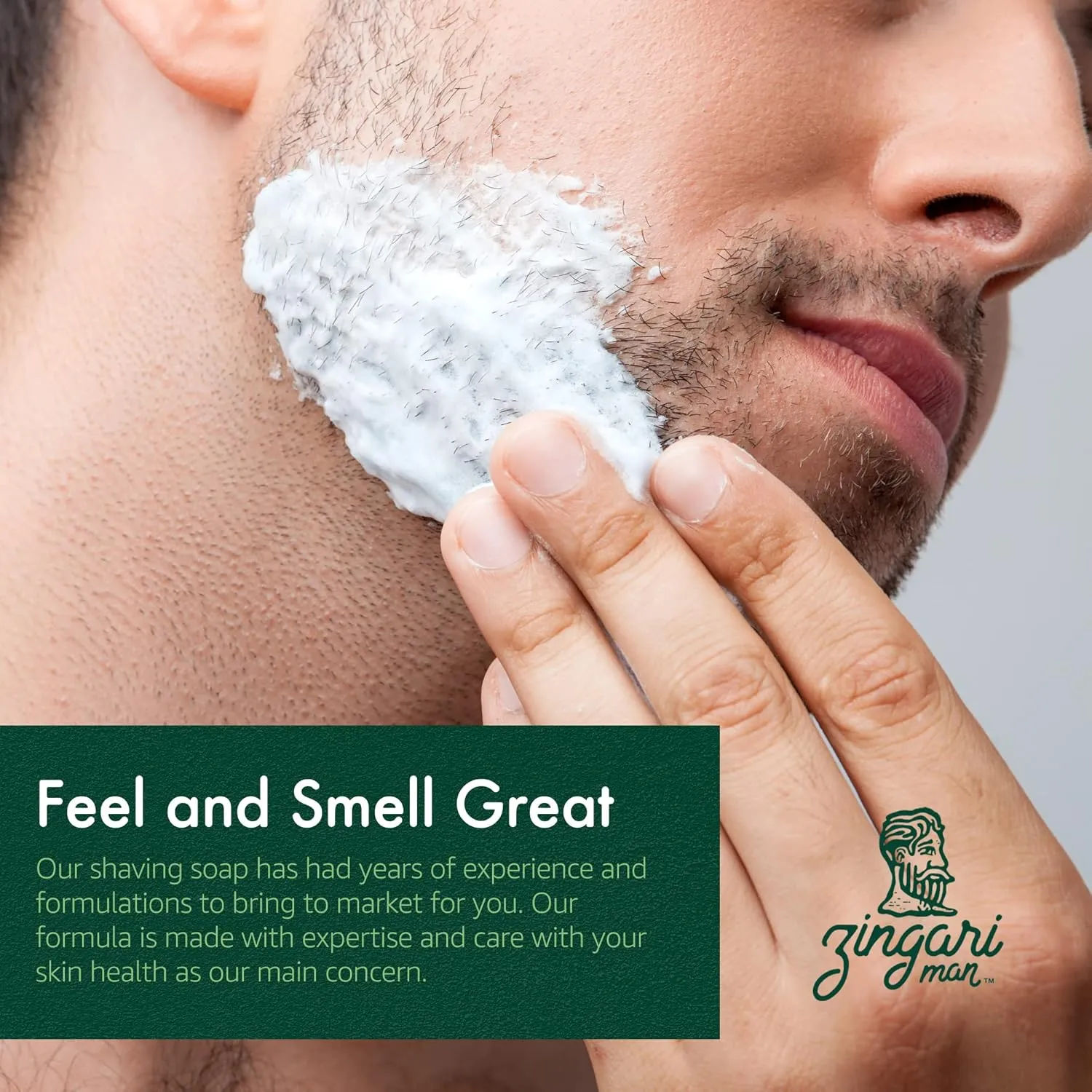 Zingari Man - The Traditionalist Vegan Shave Soap - Smooth Glide Grooming Accessories for Men - Super Strength No Bump Cream and Skin Tight Lotion for the Sophisticated Young or Old Man - 5oz Jar