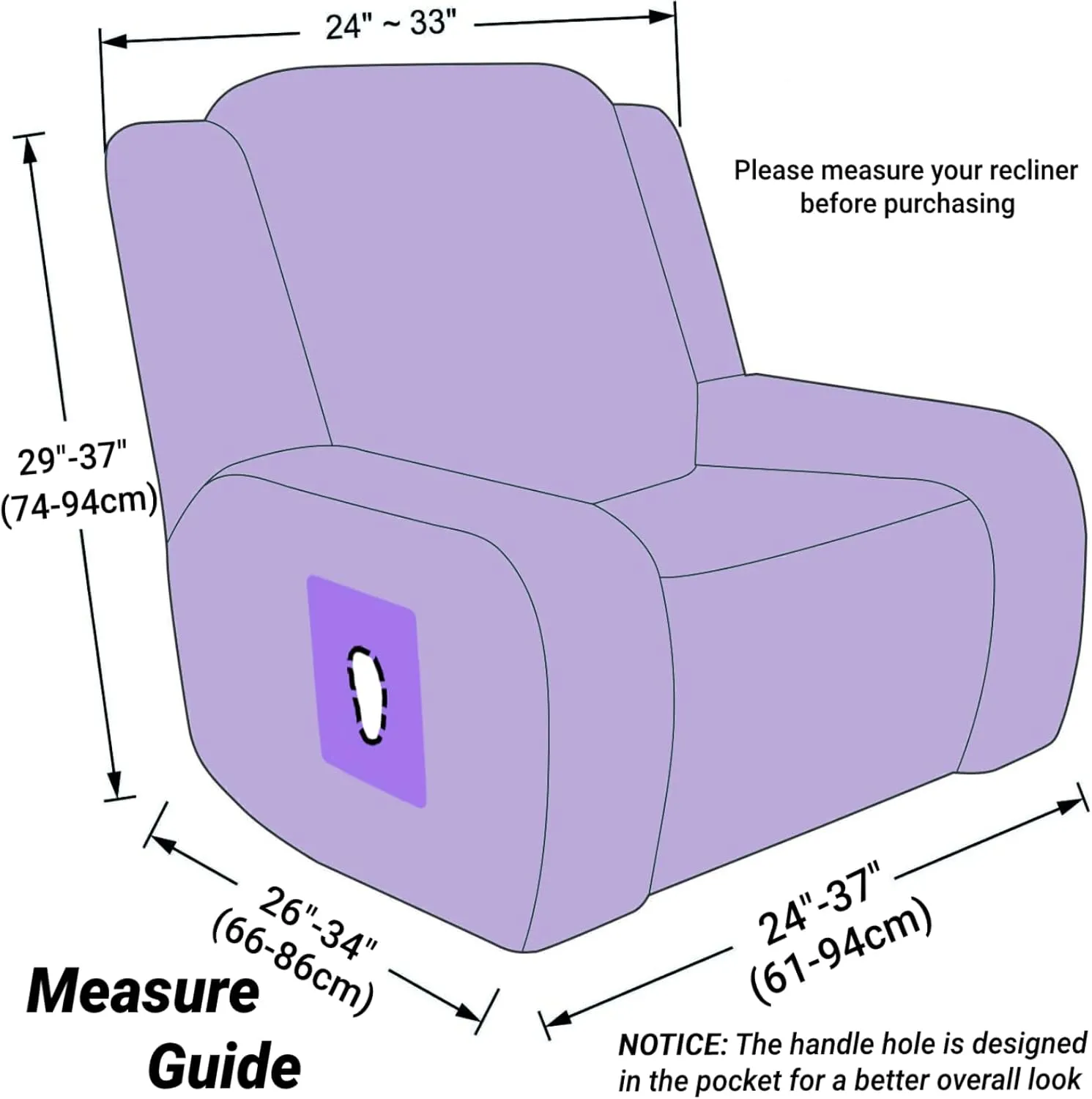 ZNSAYOTX Stretch Velvet Recliner Cover 4-Pieces, Thick Soft Recliner Chair Slipcover with Pocket, Non-Slip Elastic Bottom for Kids Pets, Luxury Plush Reclining Protector Comfy Washable (Dark Coffee)