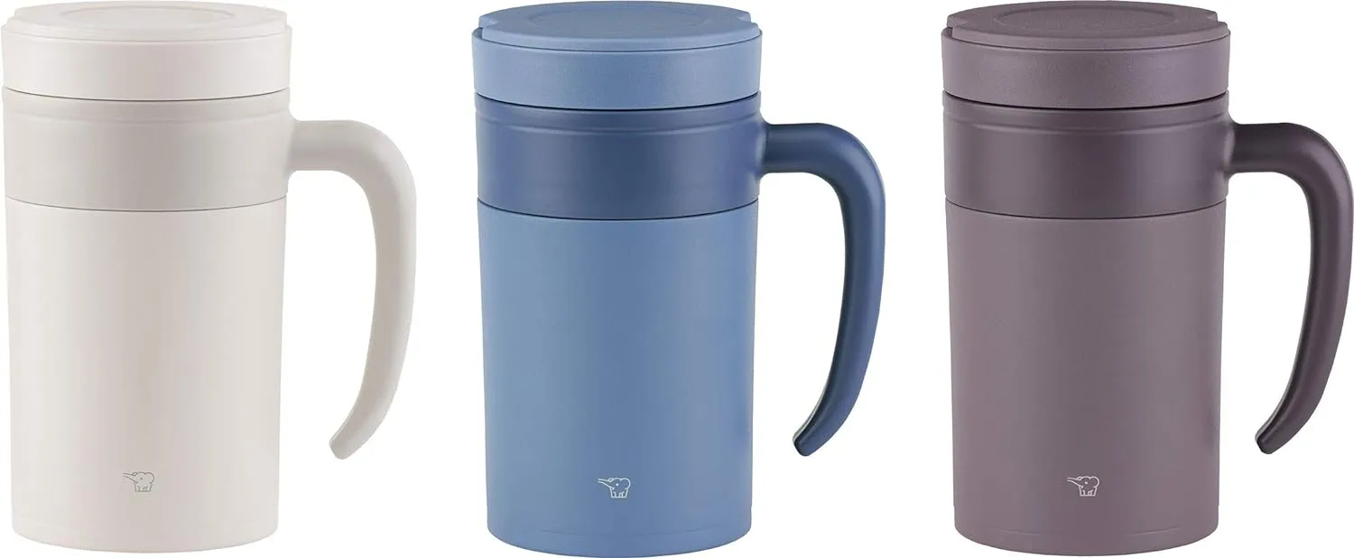Zojirushi SE-KAE48TA Stainless Tea Tumbler with Handle, 16-Ounce, Brown